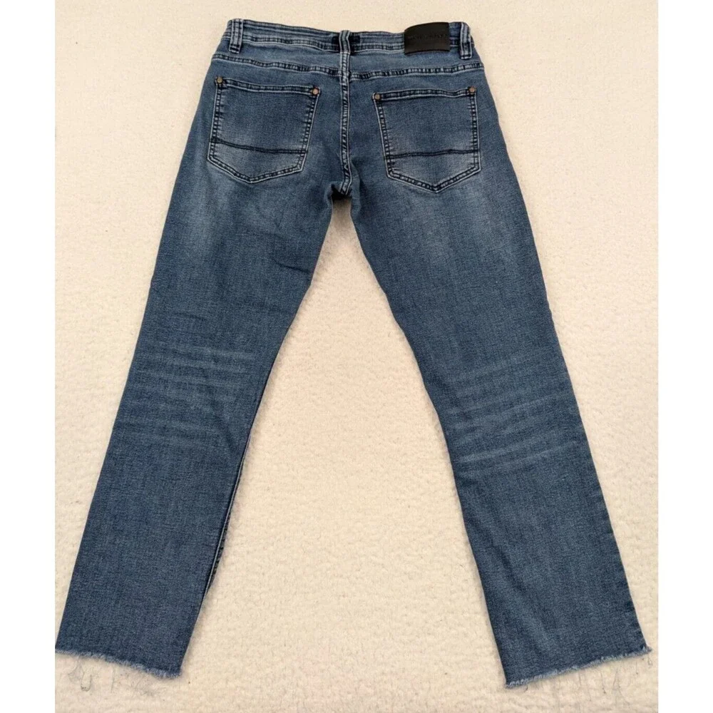 Steve's Jeans Women's Jeans Low Rise 28x25 Blue Stretch Denim Raw Hem Frayed - Picture 11 of 13